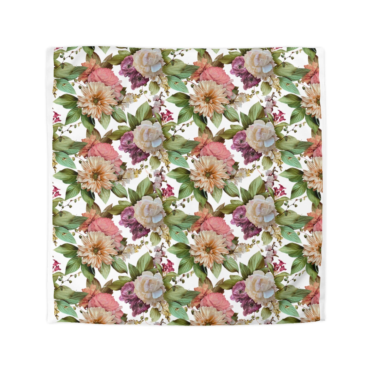 Floral Party Microfiber Duvet Cover