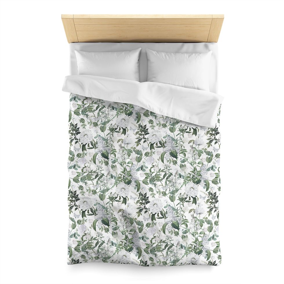 Thumbnail: Green Microfiber Duvet Cover