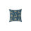 Thumbnail: Golden Reindeer and Stars (Aqua Emerald Green) Spun Polyester Pillow