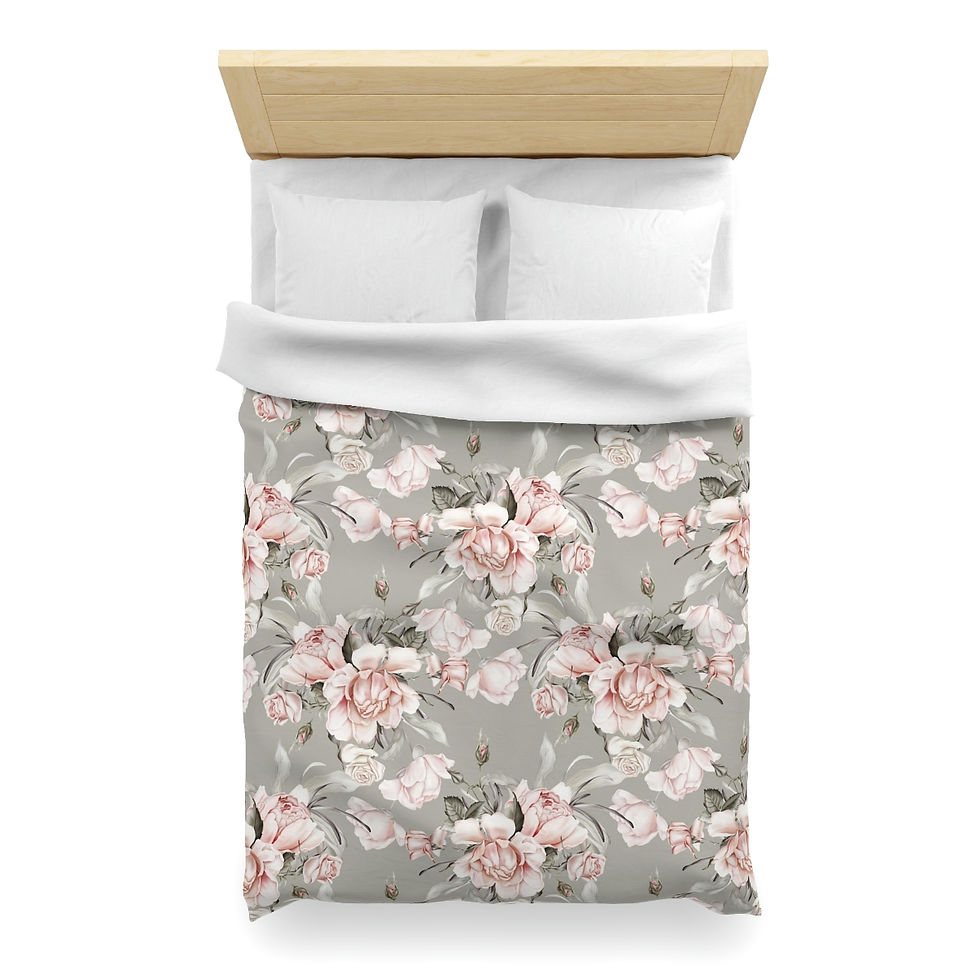 Thumbnail: English Rose (Tan) Microfiber Duvet Cover