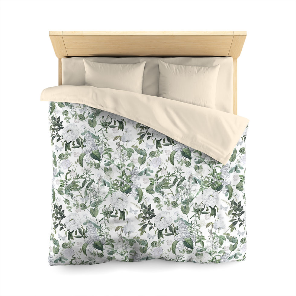 Thumbnail: Green Microfiber Duvet Cover