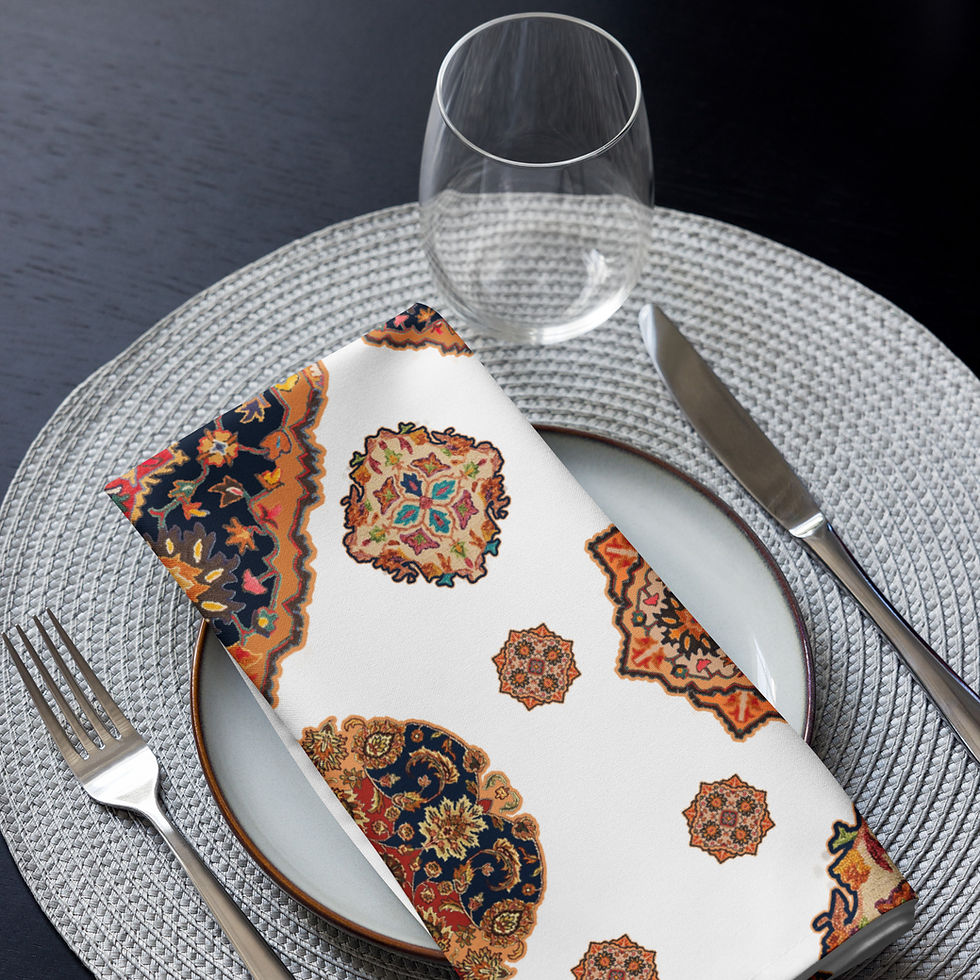 Thumbnail: Indian Rani Cloth napkin set