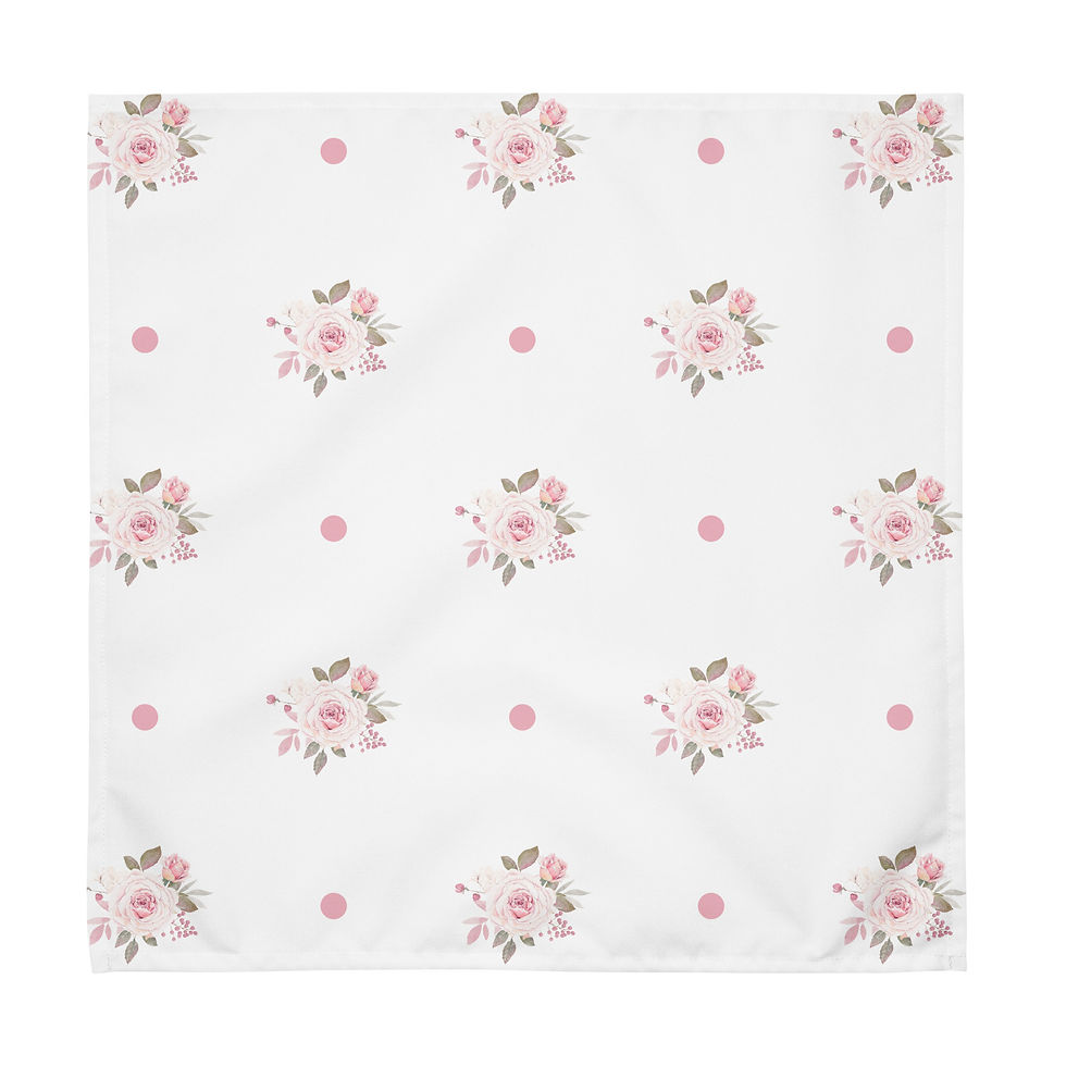 Thumbnail: Pink Rose Garden Cloth napkin set