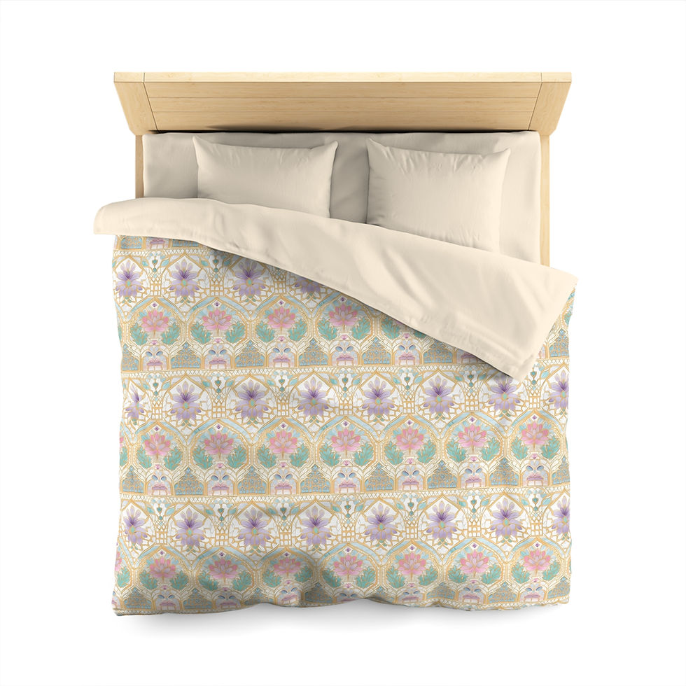 Thumbnail: Bohemian Microfiber Duvet Cover - Colorful Floral Pattern for Cozy Bedrooms