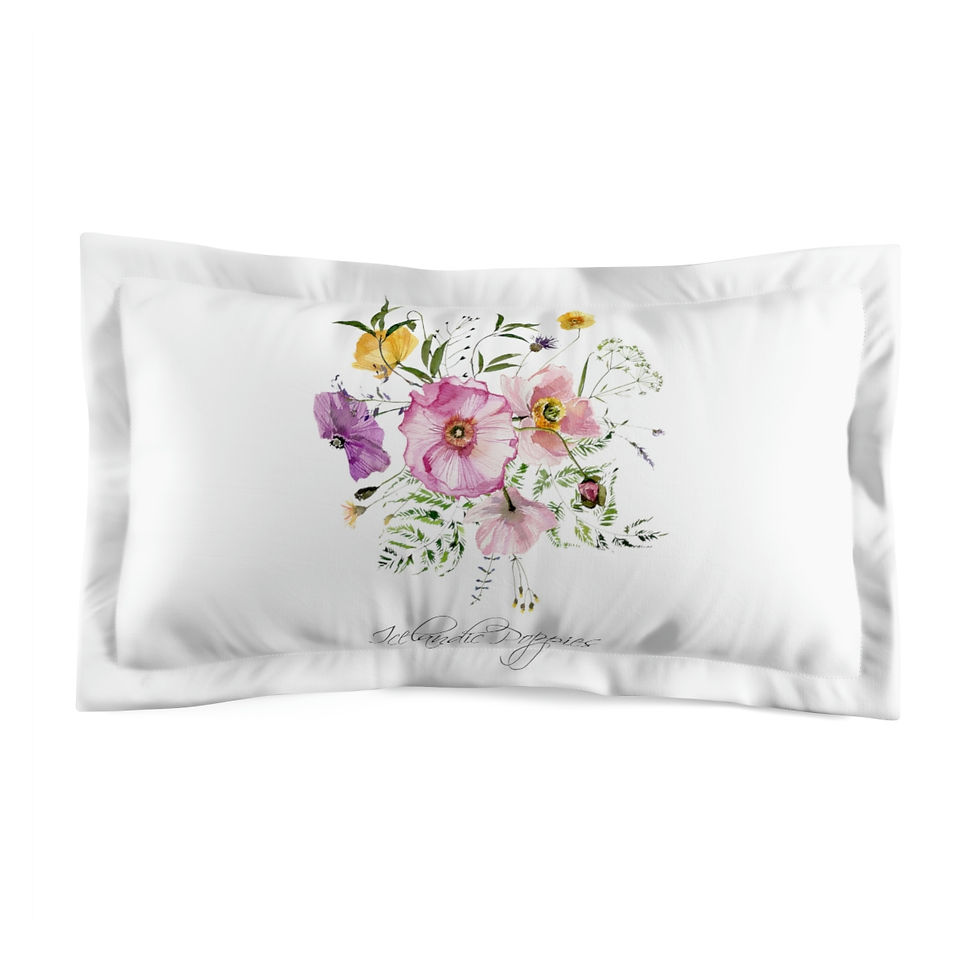 Thumbnail: Icelandic Poppies Microfiber Pillow Sham