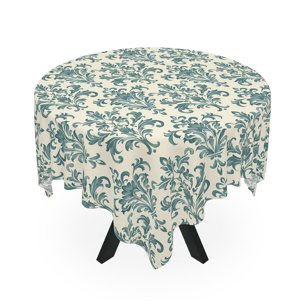 Thumbnail: Vintage Floral Tablecloth - Elegant Dining Decor for Special Occasions