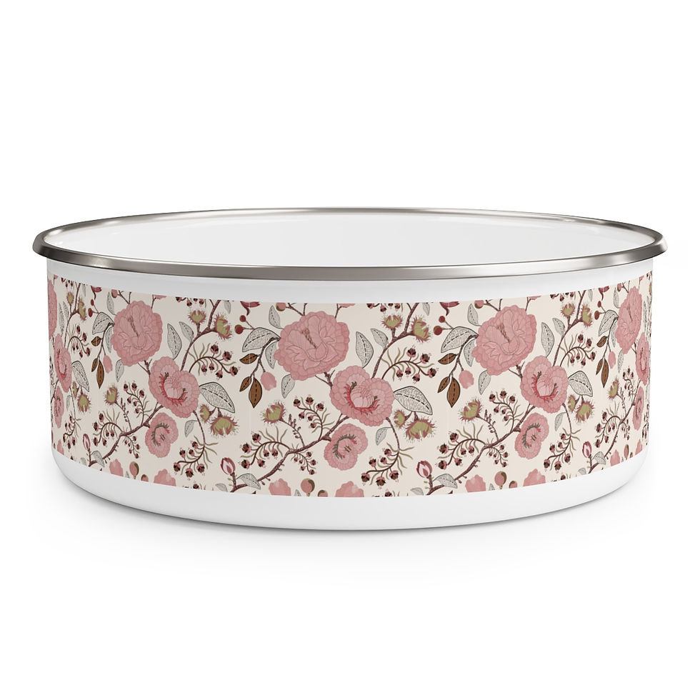 Thumbnail: Pink Filigree Enamel Bowl