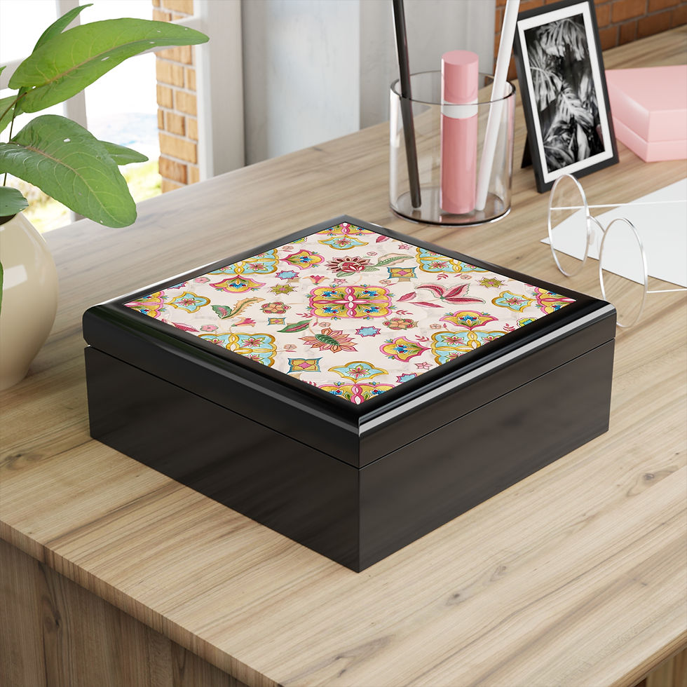 Thumbnail: Floral Jewelry Box - Elegant Accessory Organizer