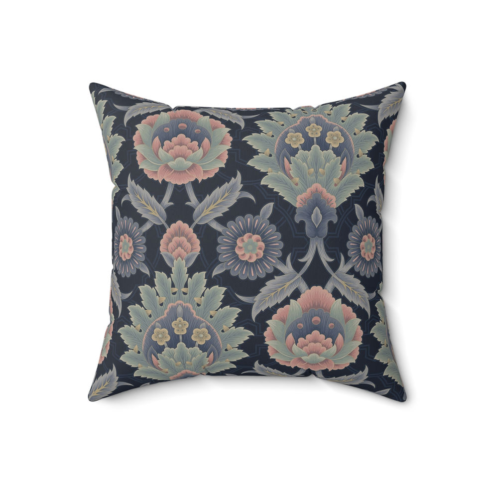 Thumbnail: Square Pillow - Mughasa (Midnight) Pillow Design