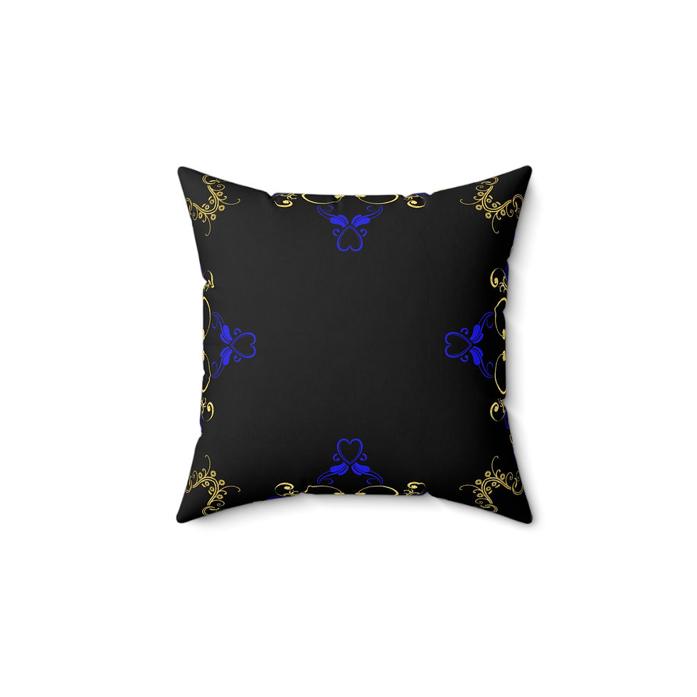 Thumbnail: Persian Intricate Gold and Royal Blue Pillow