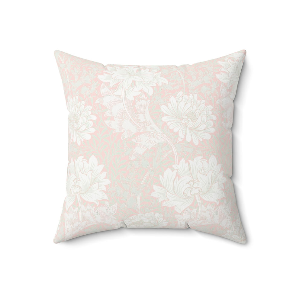 Thumbnail: morris Pale Pink Spun Polyester Square Pillow