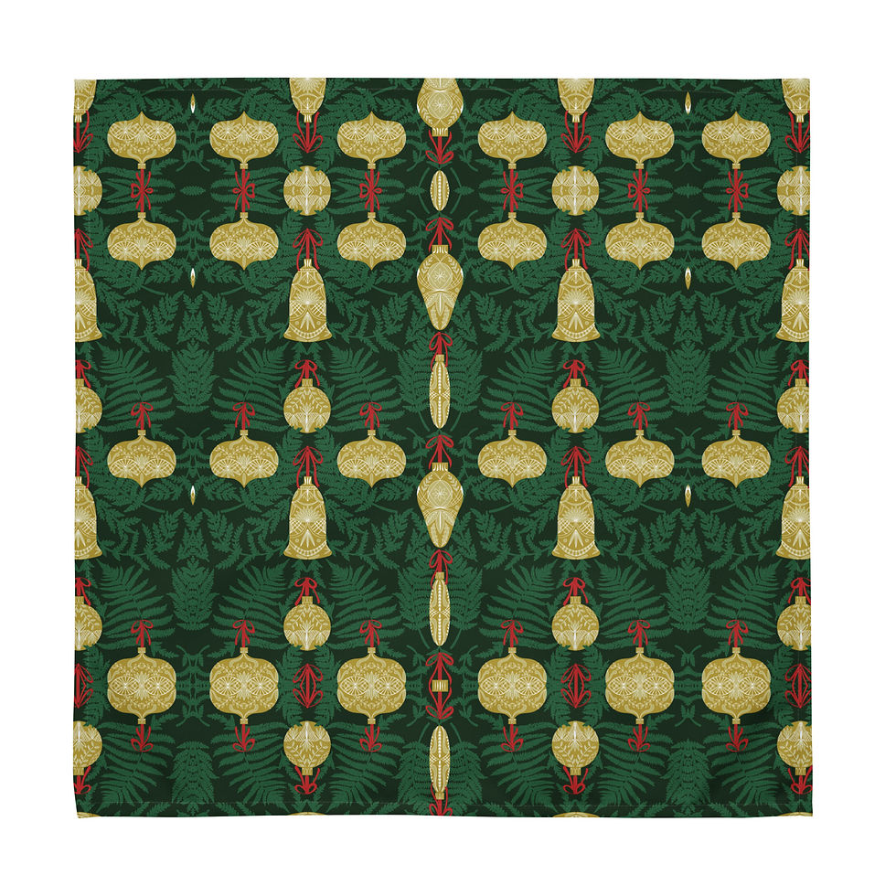 Thumbnail: Holiday Ornaments Cloth napkin set