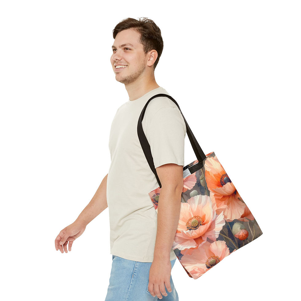 Thumbnail: Sunny Poppies Floral Tote Bag, Boho Chic Handbag