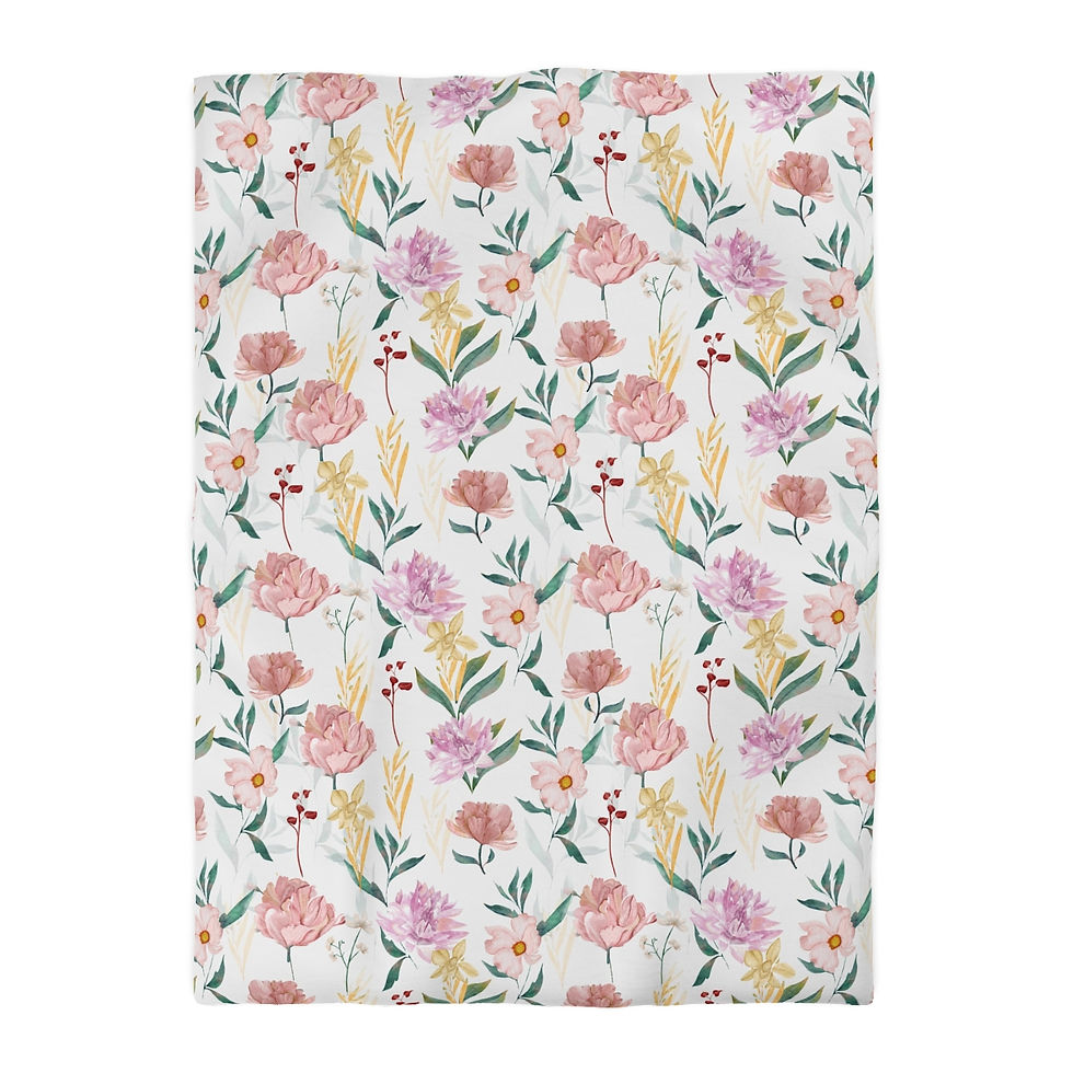Thumbnail: Blooming Microfiber Duvet Cover