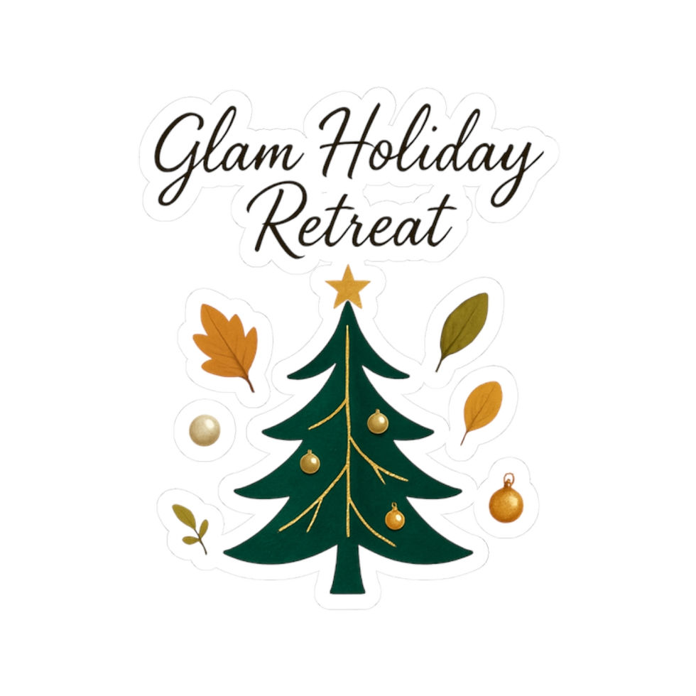 Thumbnail: Glam Holiday Retreat Christmas Tree Kiss-Cut Sticker Pack