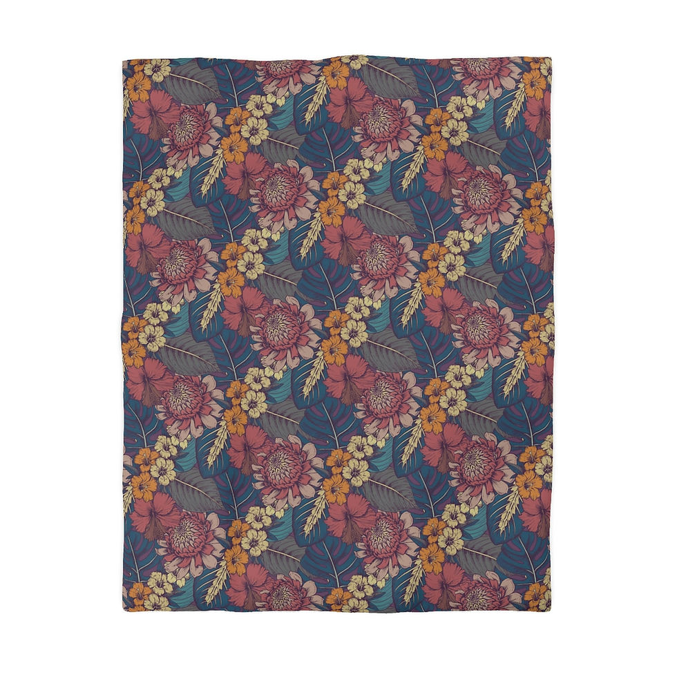 Thumbnail: Vintage Floral Microfiber Duvet Cover