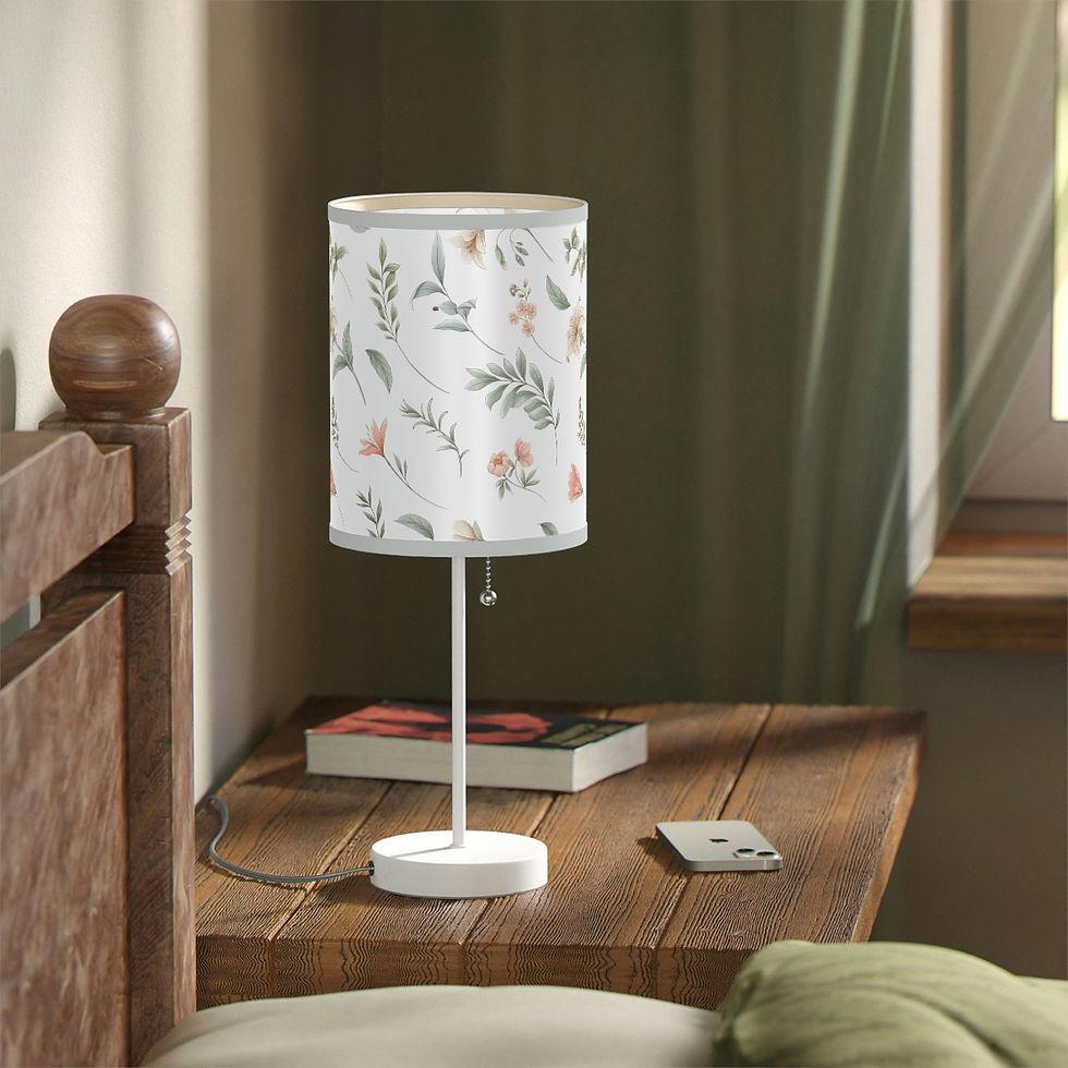 Thumbnail: Delicate Floral Lamp on a Stand, US|CA plug
