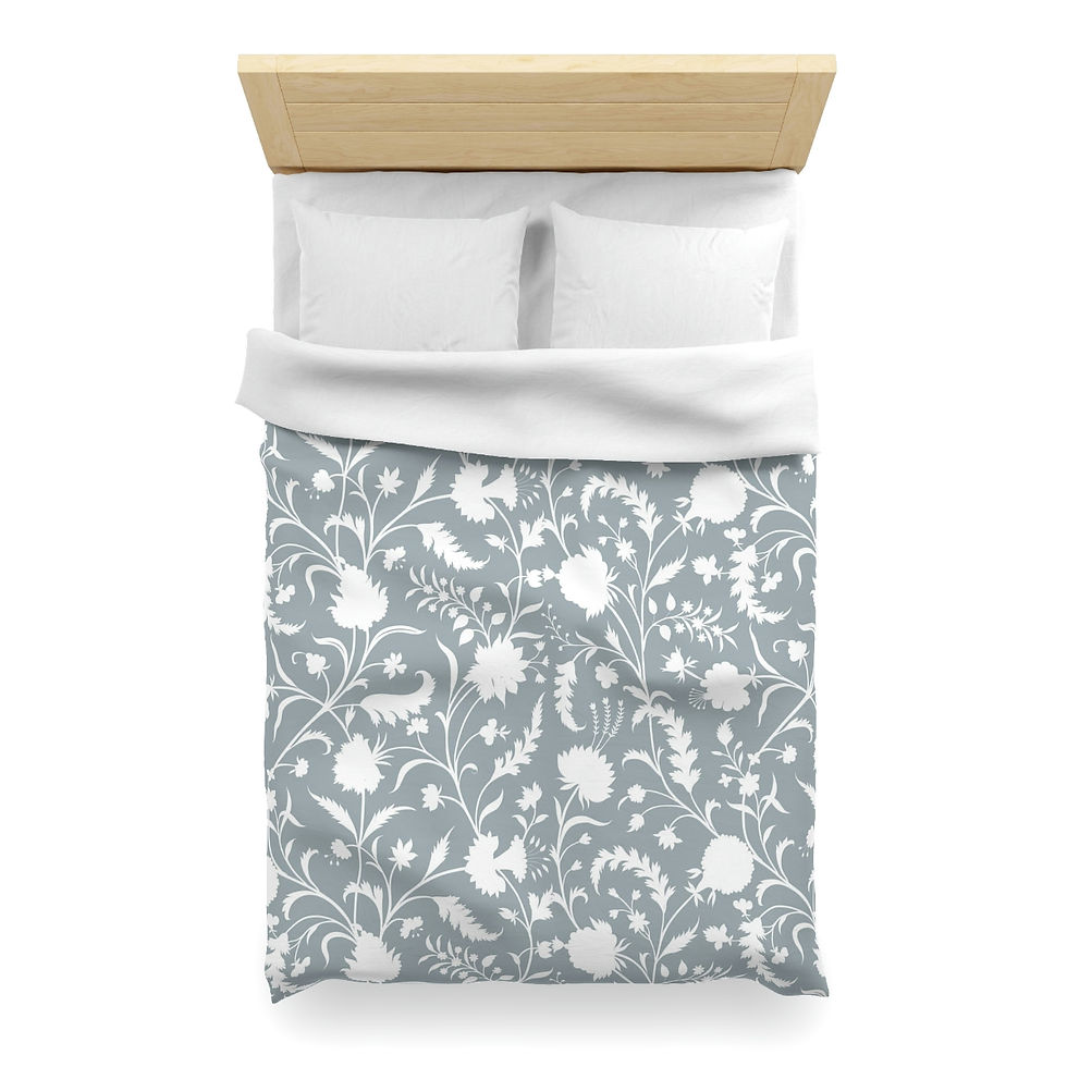 Thumbnail: Dove Gray Microfiber Duvet Cover