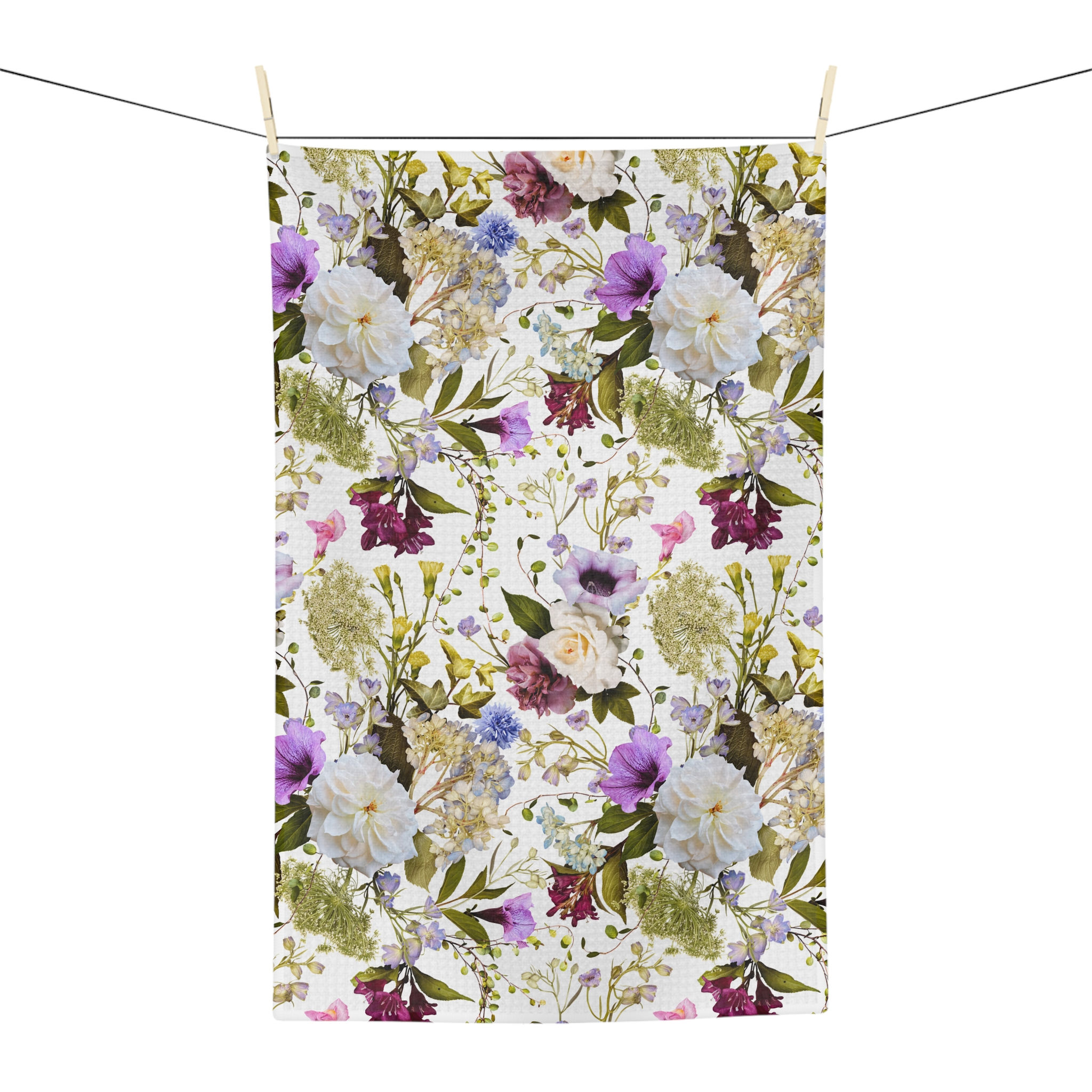 Floral Microfiber Tea Towel for Home Decor