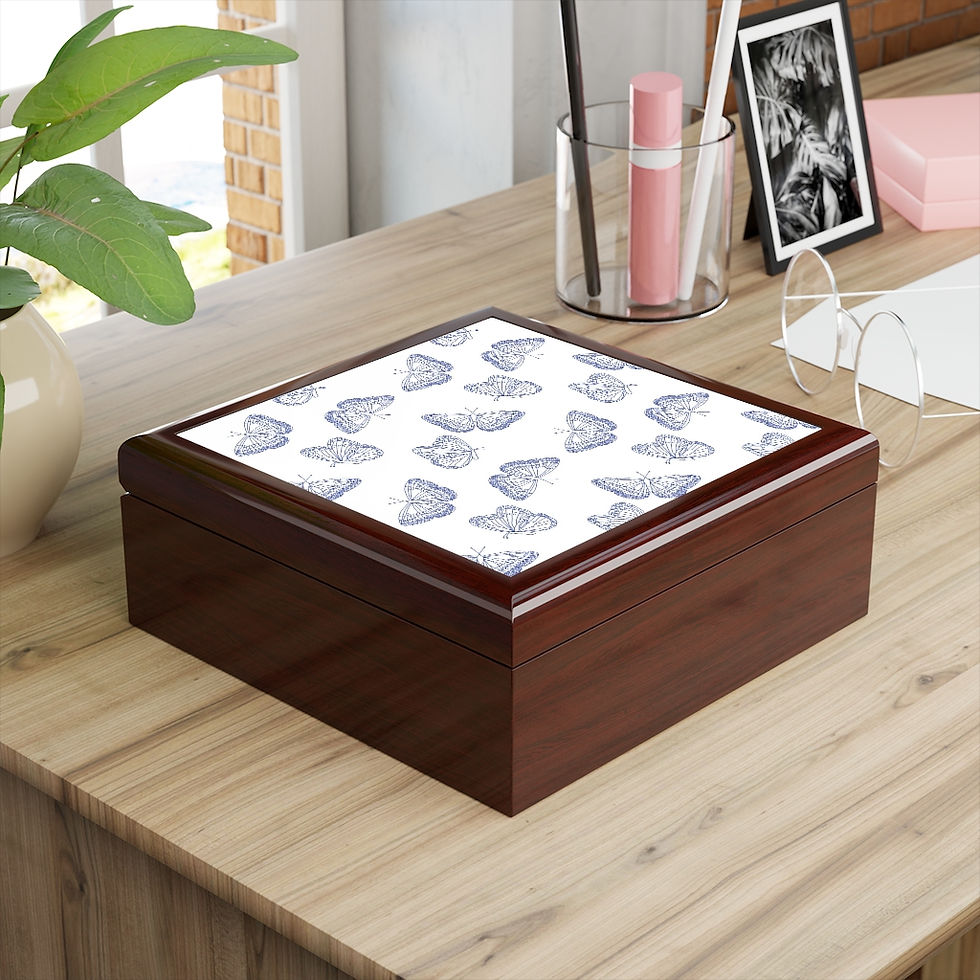 Thumbnail: Chinoiserie Butterflies Jewelry Box