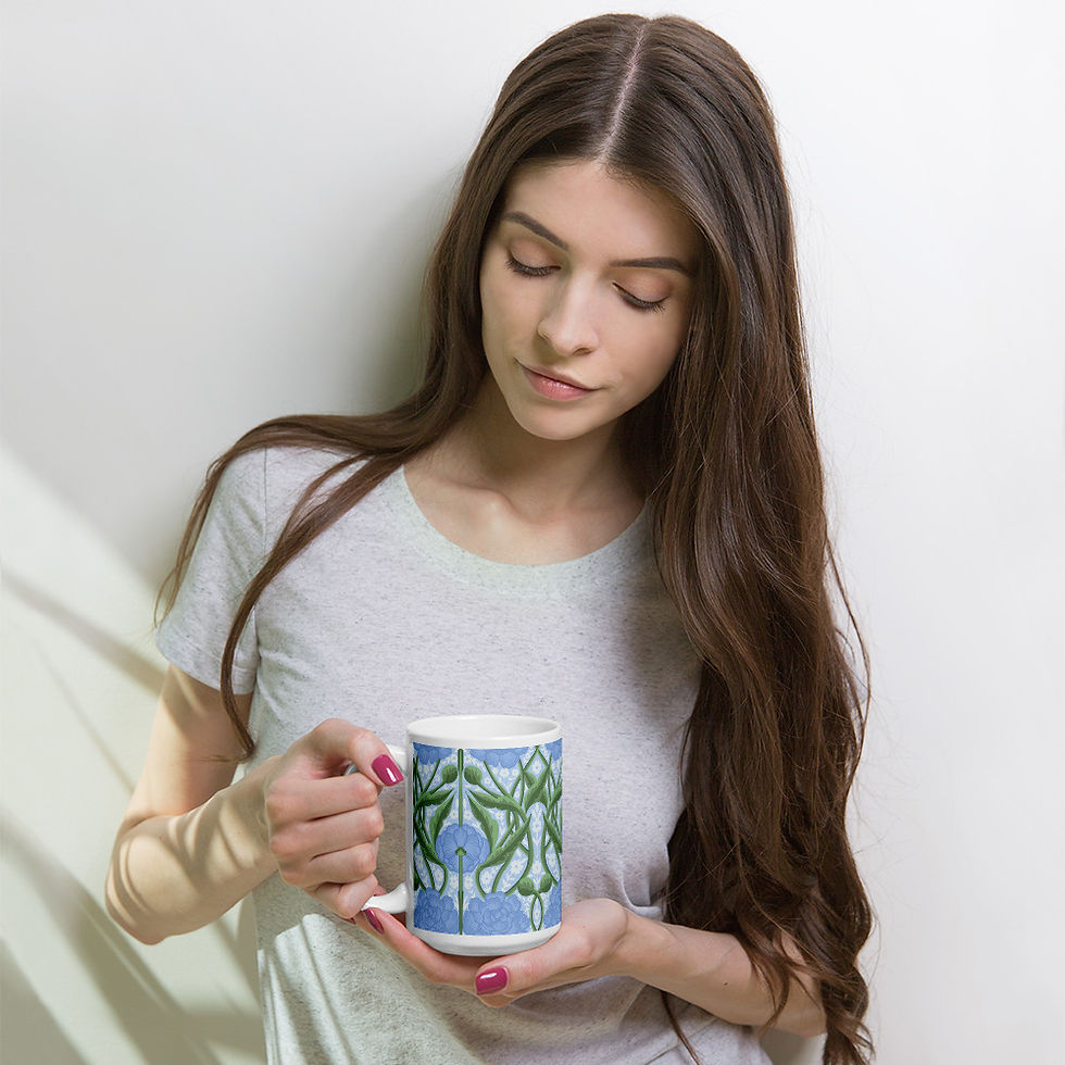 Thumbnail: Morris Inspired White glossy mug