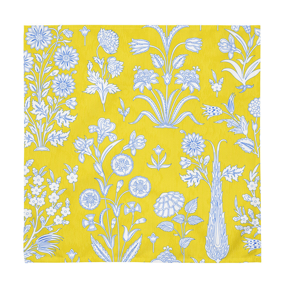 Thumbnail: Malabar (Green Sunshine) Cloth napkin set