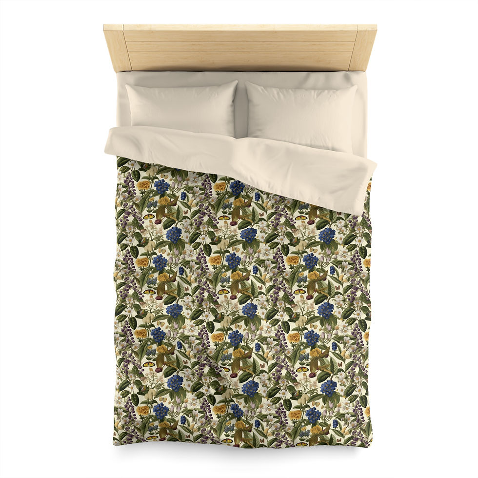 Thumbnail: Botanica Microfiber Duvet Cover - Beautiful Nature-Inspired Bedding