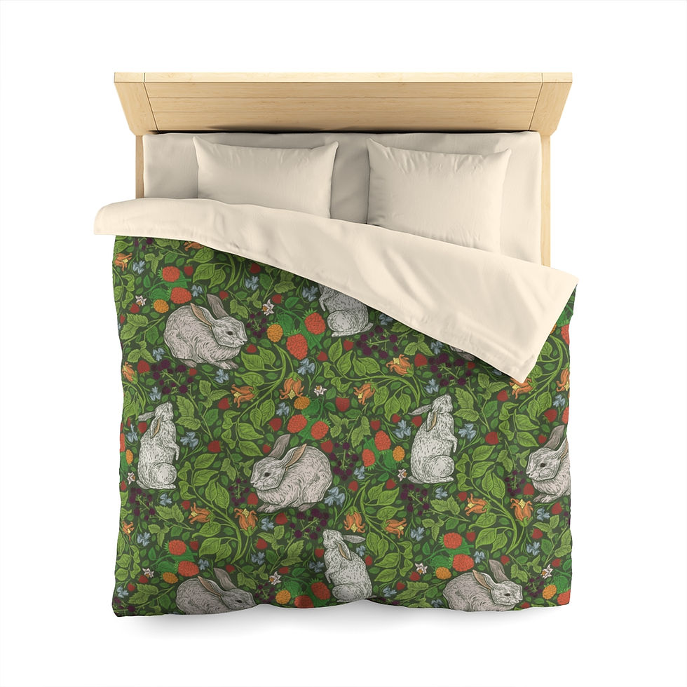 Thumbnail: Garden Bunnies Microfiber Duvet Cover