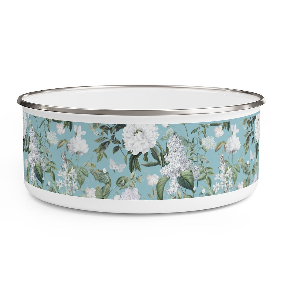 Thumbnail: Lush Green (robin Egg Blue)Enamel Bowl