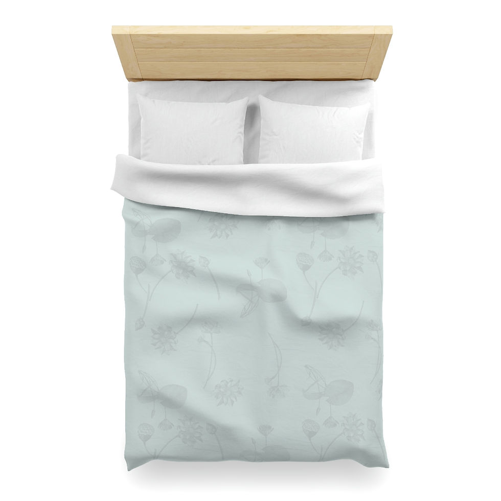 Thumbnail: Nelumbo Solid Sage Microfiber Duvet Cover