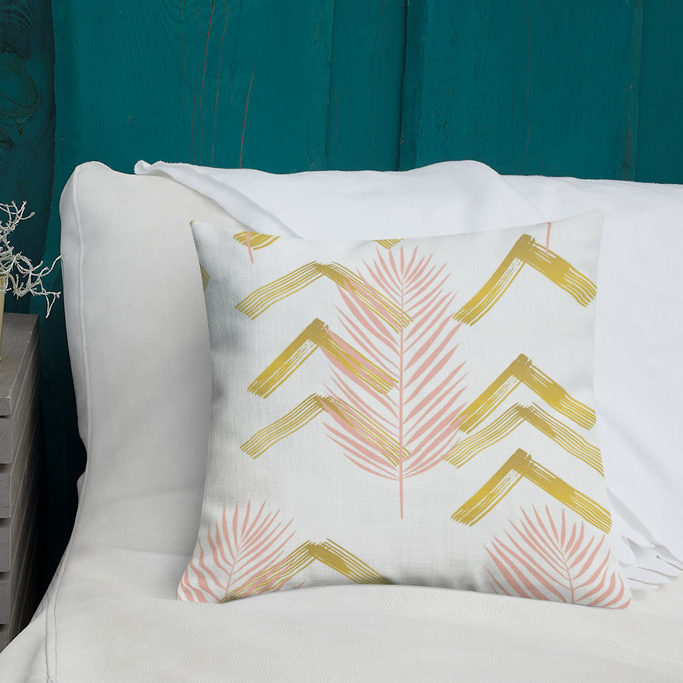 Thumbnail: Gold and Pink Premium Pillow