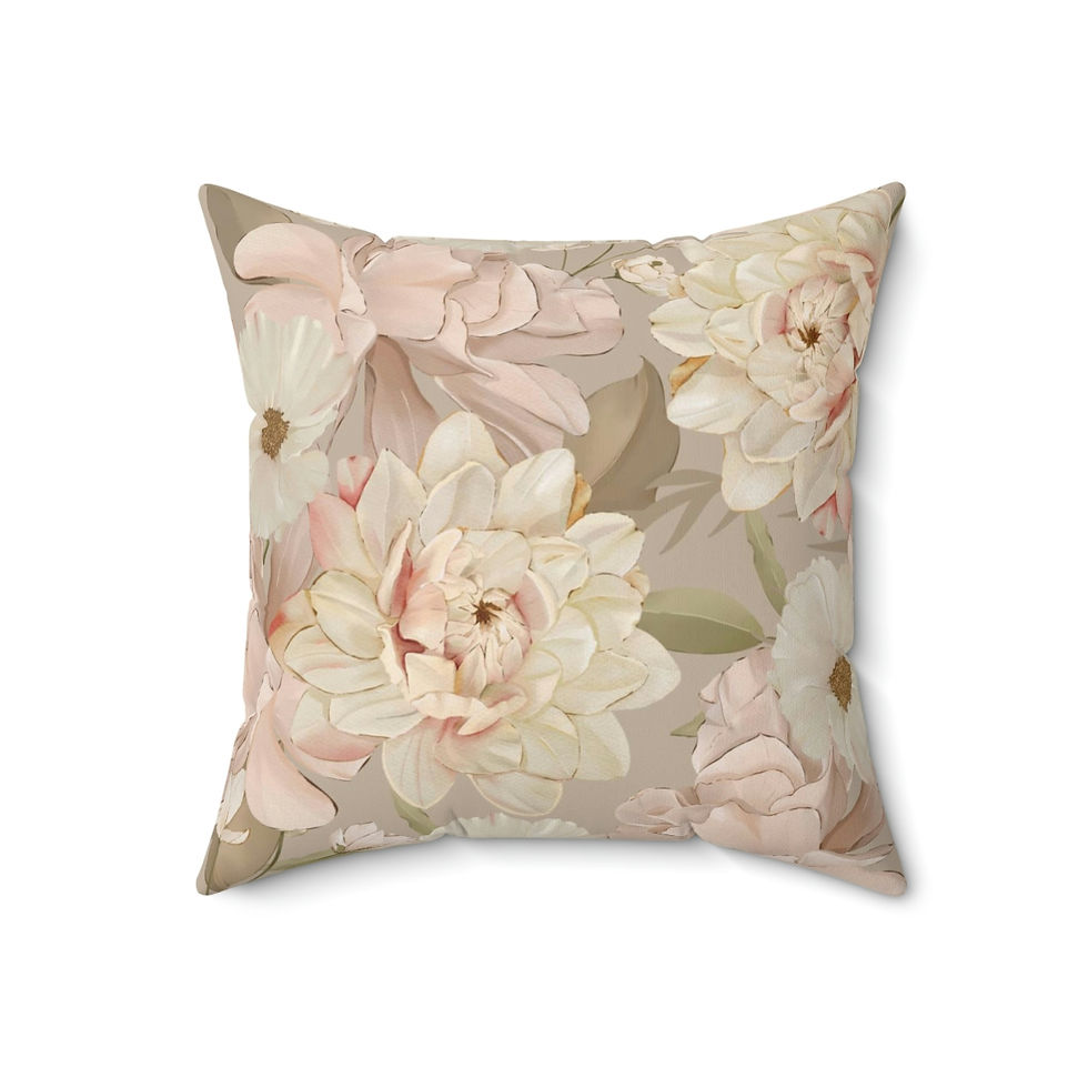 Thumbnail: Creme de le Fiore Faux Suede Square Pillow