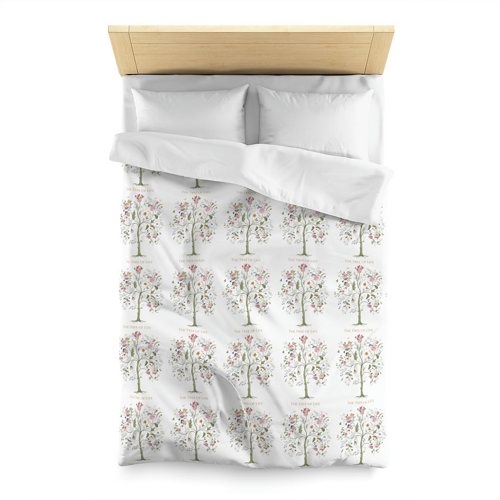 Thumbnail: Tree of Life (Color) Microfiber Duvet Cover
