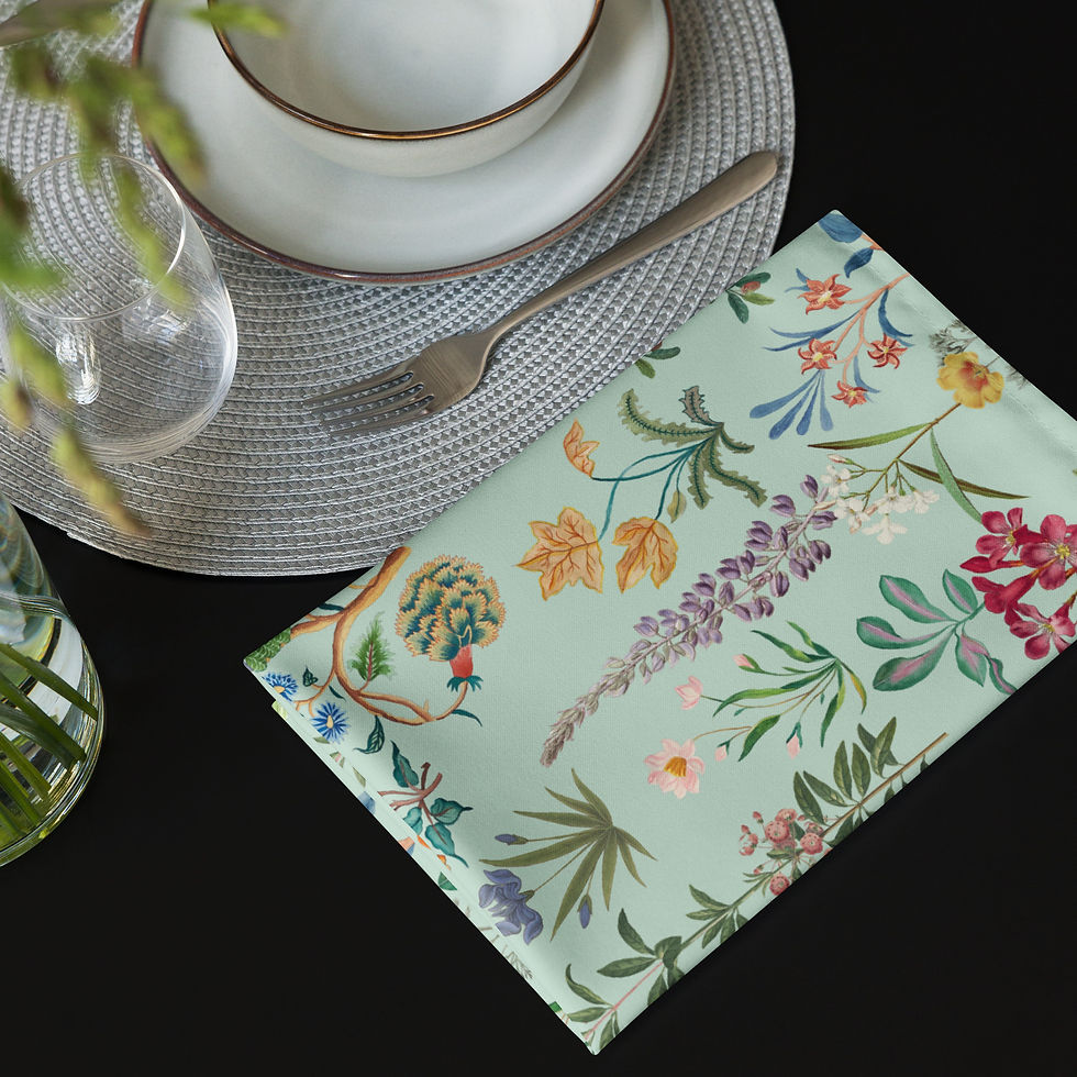 Thumbnail: Pichwai Design Cloth napkin set