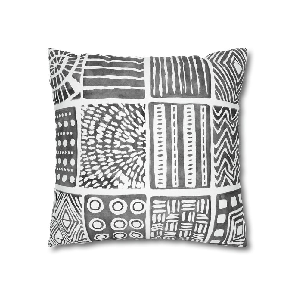 Thumbnail: Circles and Shapes #28  Spun Polyester Square Pillow Case