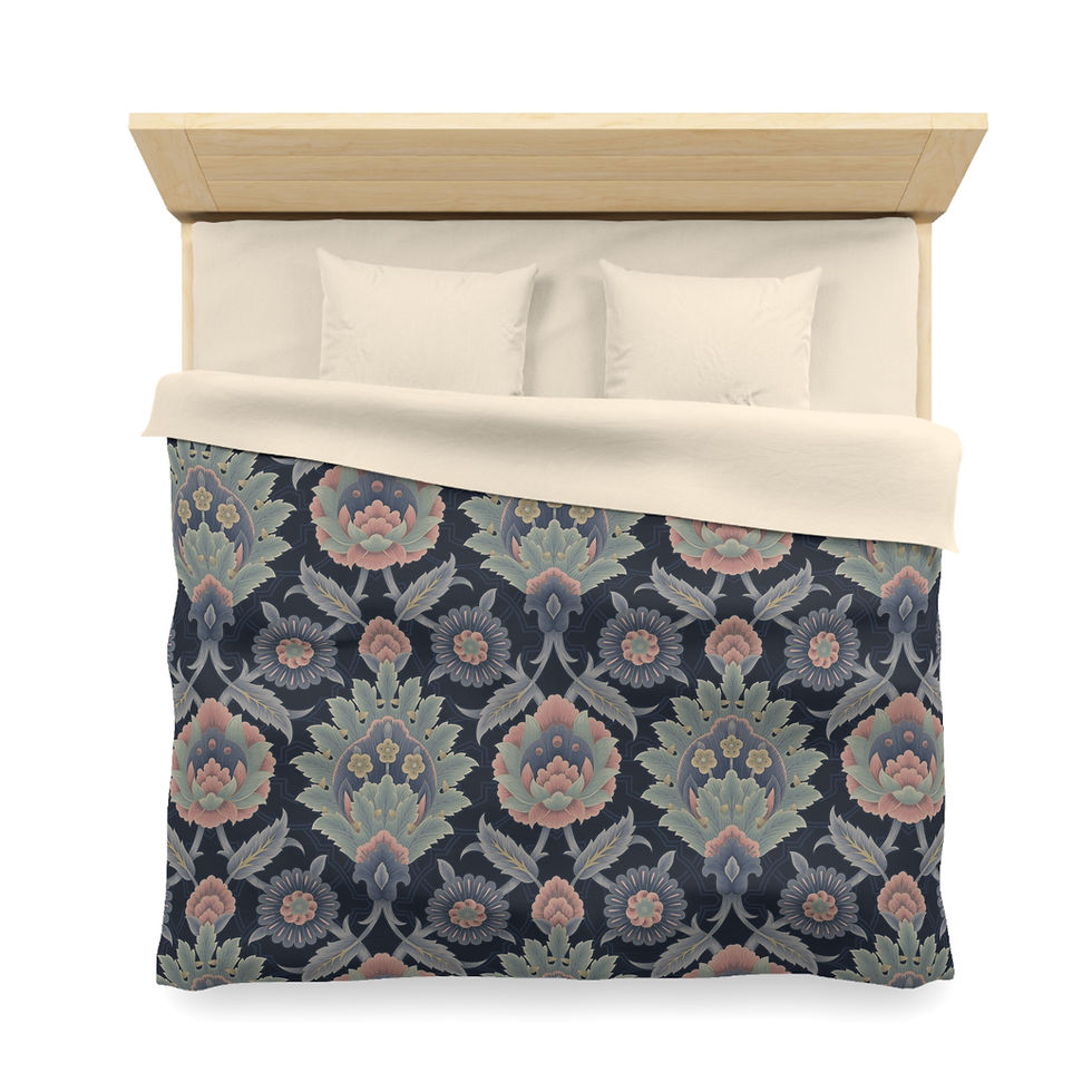Thumbnail: Mughas (Midnight)l Duvet Cover