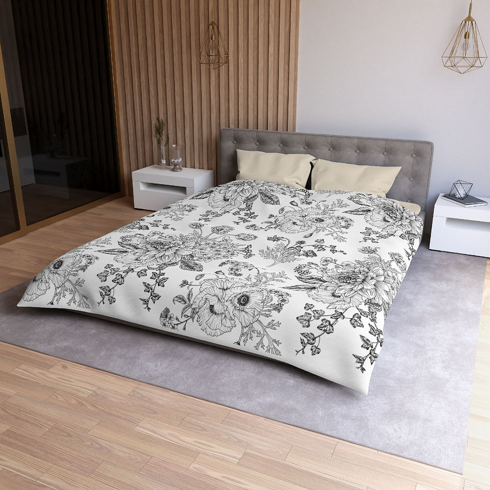 Thumbnail: Garden Sketches Microfiber Duvet Cover