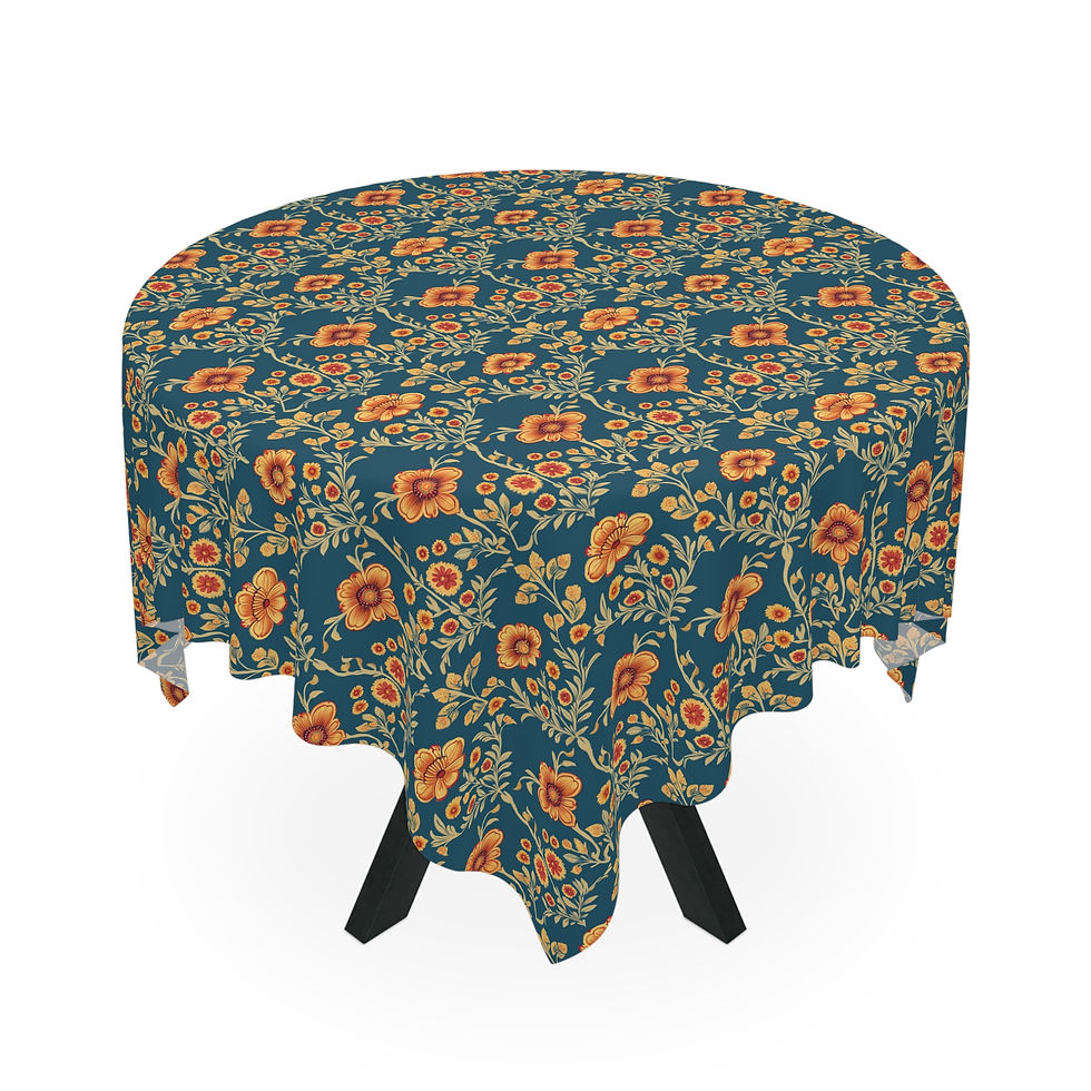 Thumbnail: Vintage Floral Tablecloth, Boho Chic Dining Decor