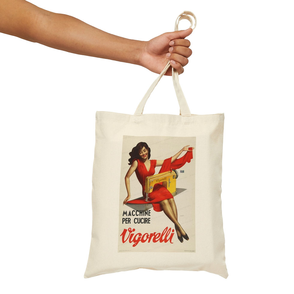 Thumbnail: Vigorelli Cotton Canvas Tote Bag