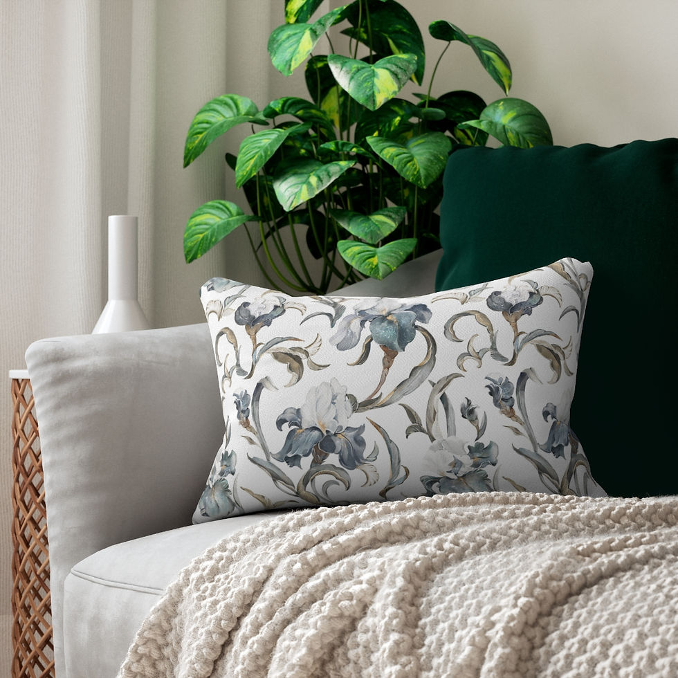 Thumbnail: Bellissima Iris Spun Polyester Lumbar Pillow