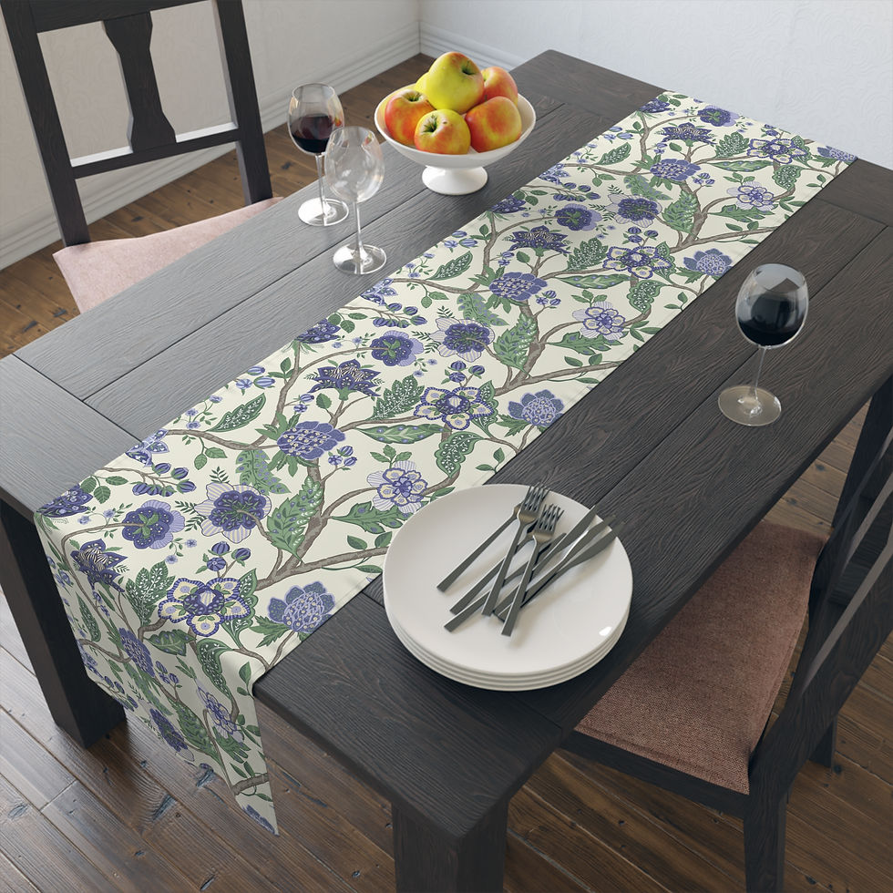Thumbnail: Mughal Garden (creme) Table Runner
