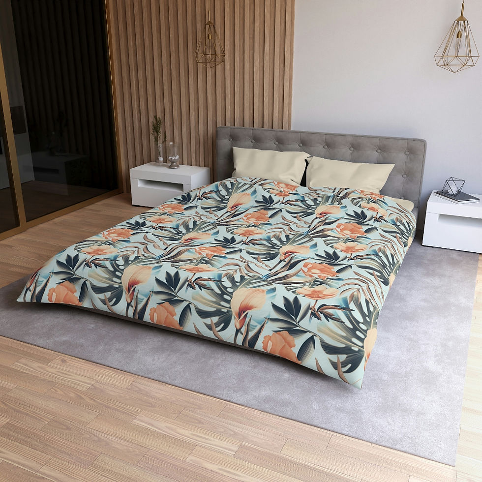 Thumbnail: Tula Palm Microfiber Duvet Cover