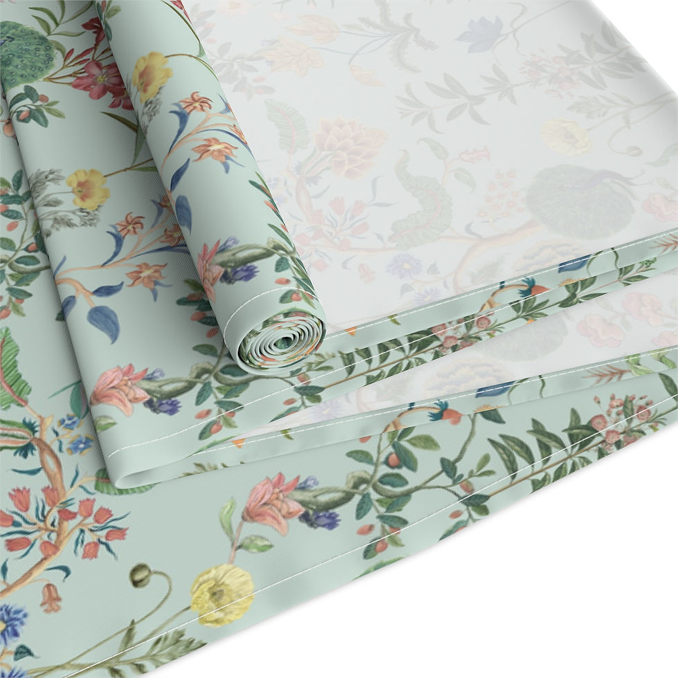 Thumbnail:  Pichwai DesignFloral Cotton or Poly Table Runner 
