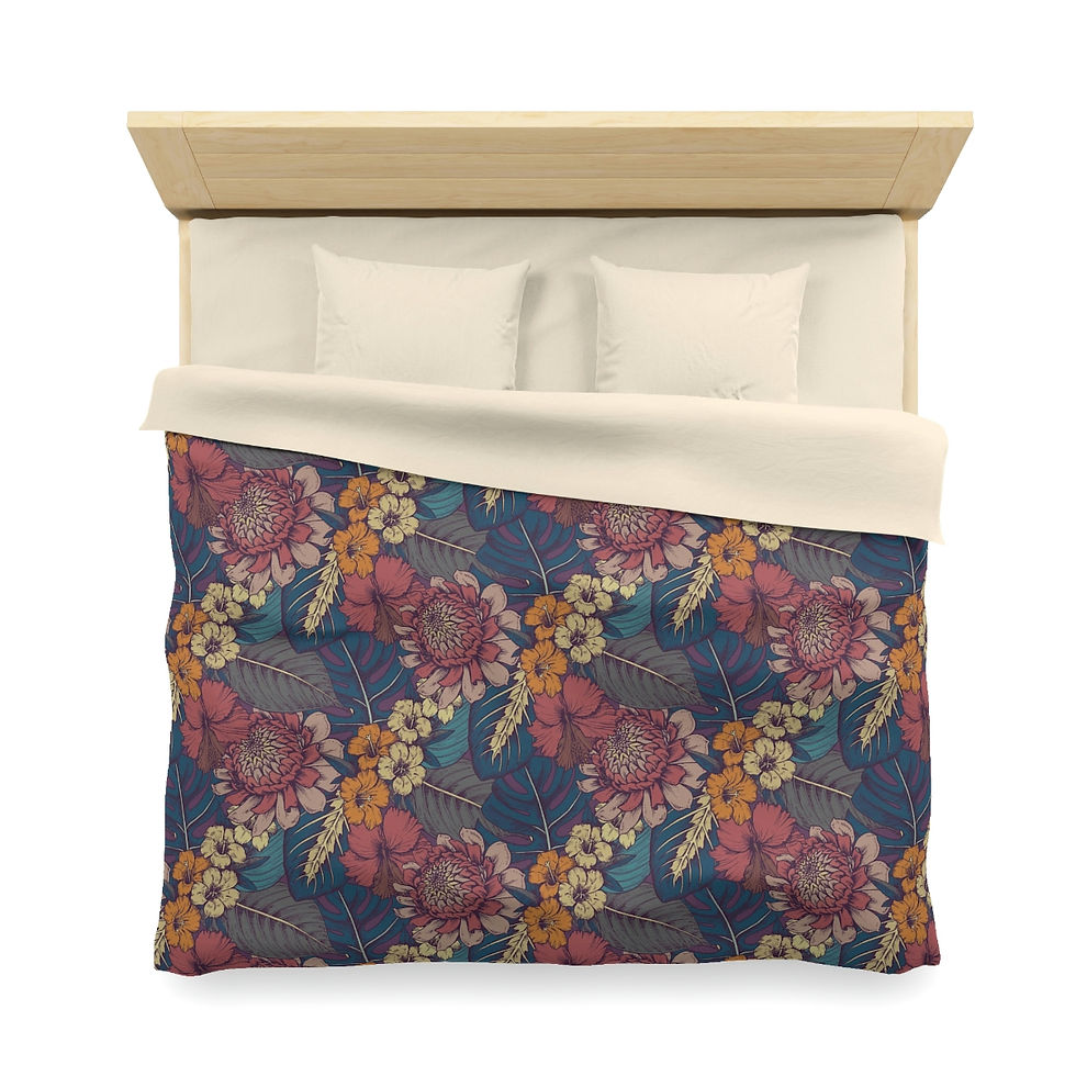 Thumbnail: Vintage Floral Microfiber Duvet Cover