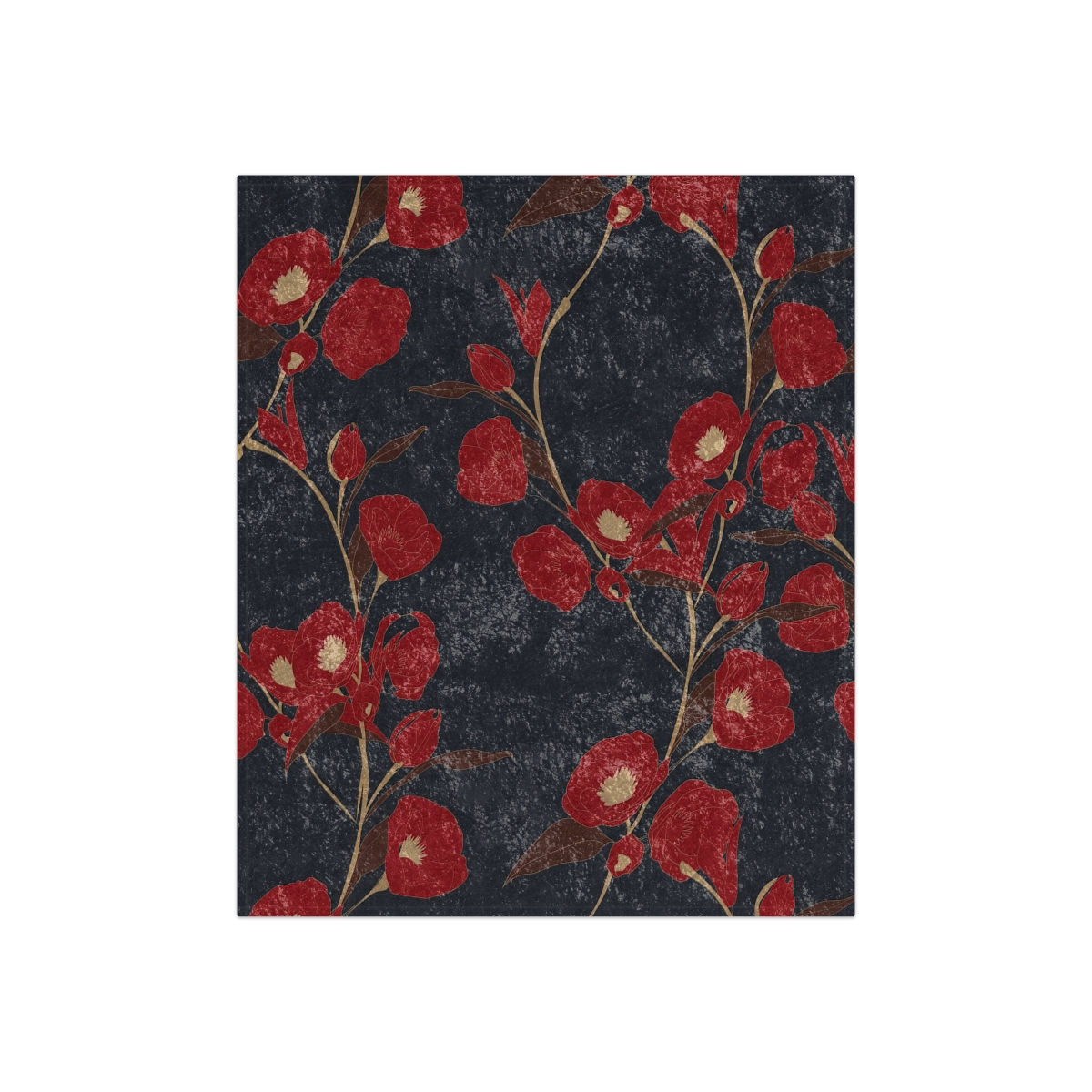 Cherry Blossom Crushed Velvet Blanket