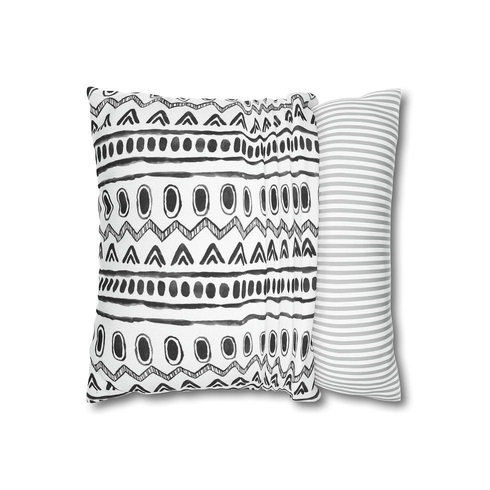 Thumbnail: Circles and Shapes #25 Spun Polyester Square Pillow Case