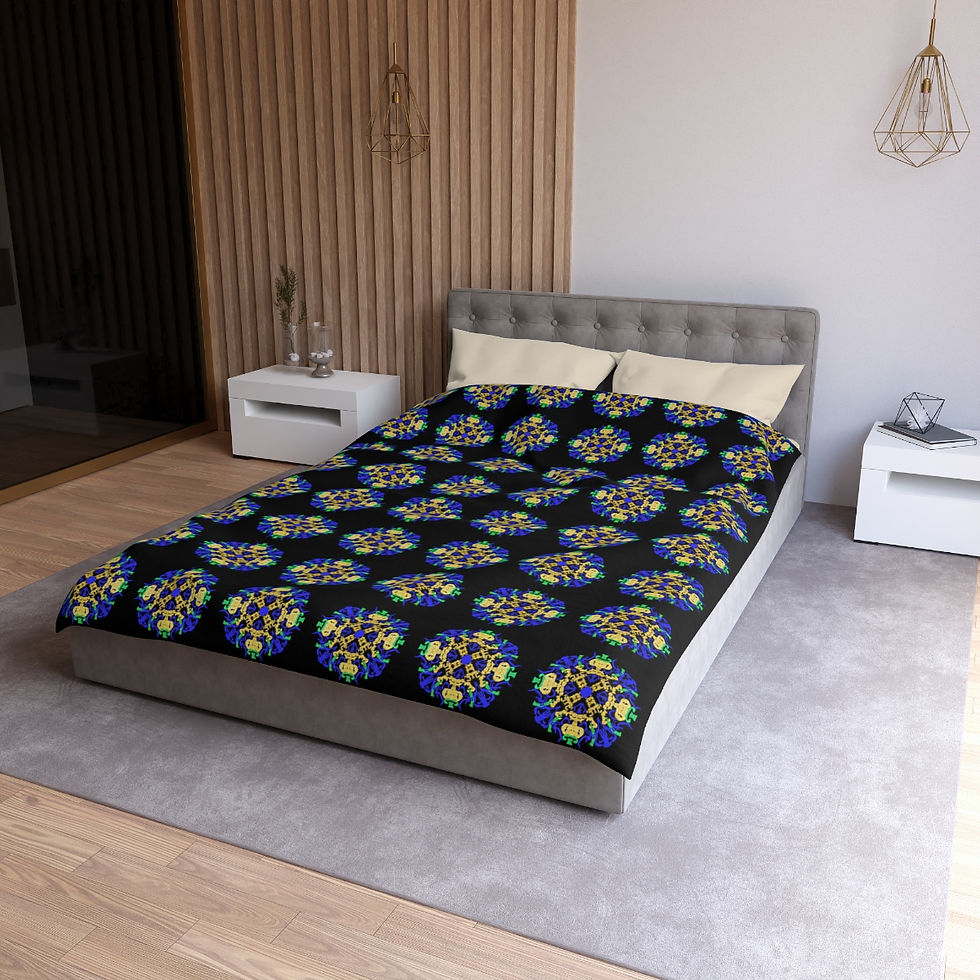 Thumbnail: Islamic Lines 9 Microfiber Duvet Cover