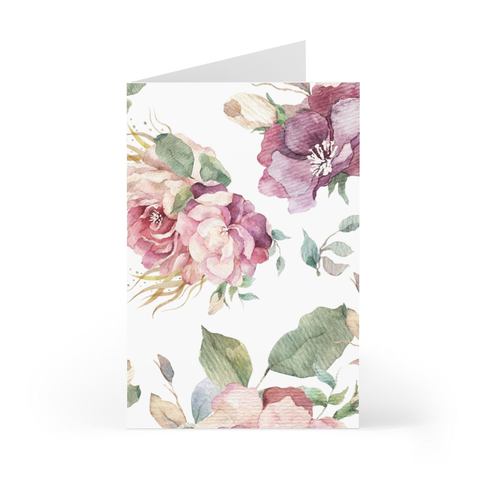 Blush Roses Greeting Cards (7 pcs)