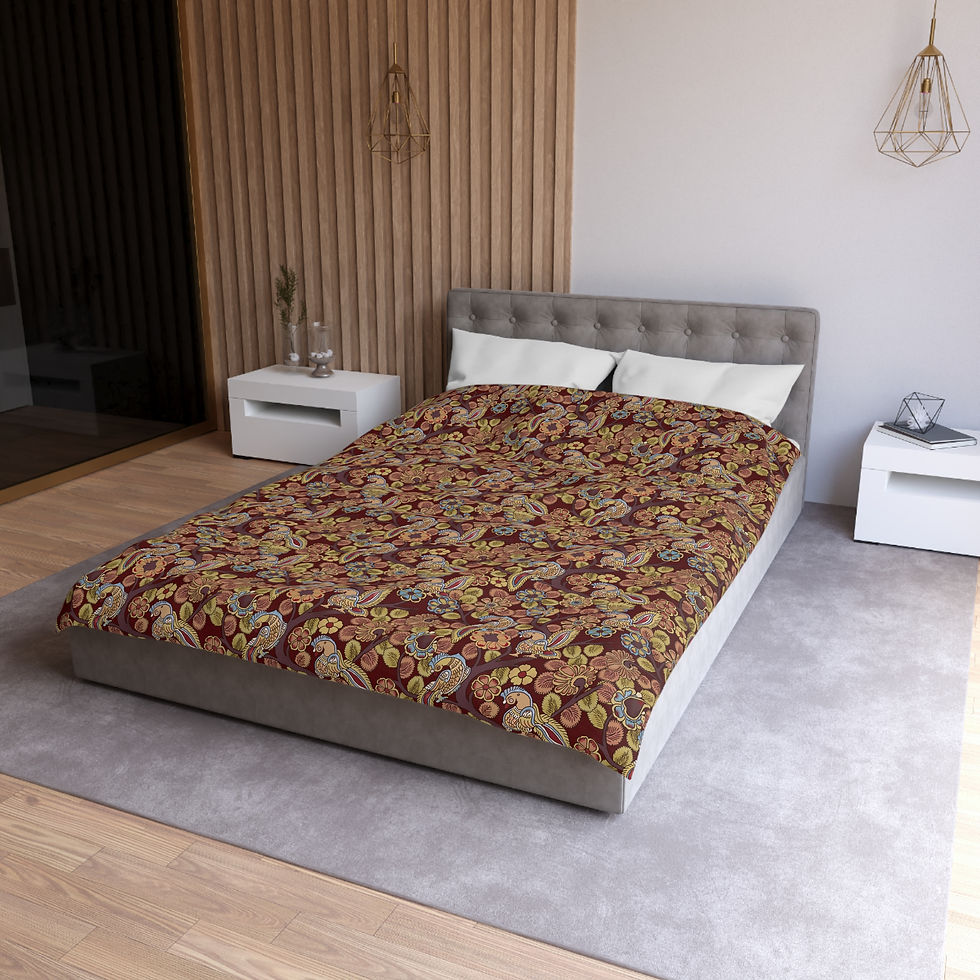 Thumbnail: Kalamkari Print Duvet Cover