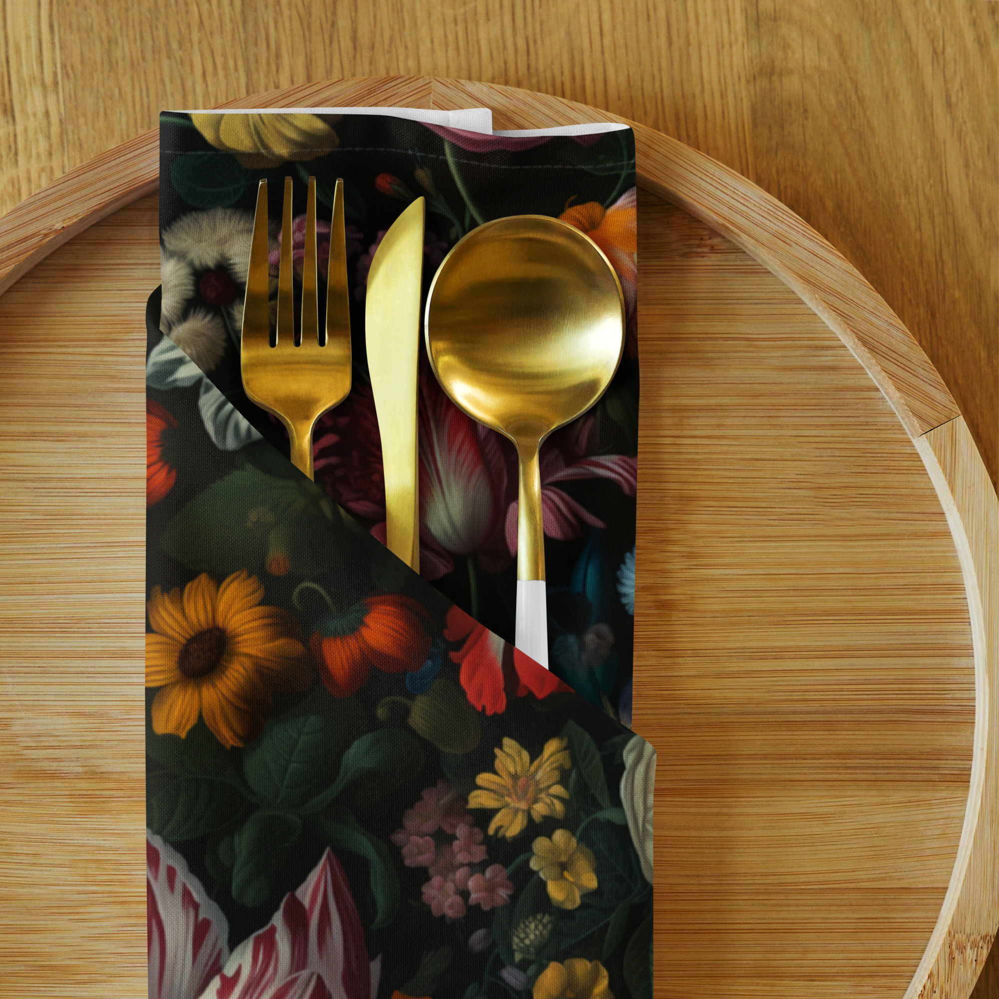 The Dutch Lady Bouquets Cloth napkin set